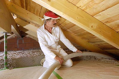 Thermofloc wird eingebracht